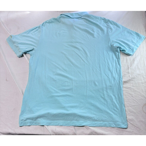 Peter Millar Polo Shirt Mens L Light Blue Short Sleeve Peter Millar Crown - Picture 3 of 8